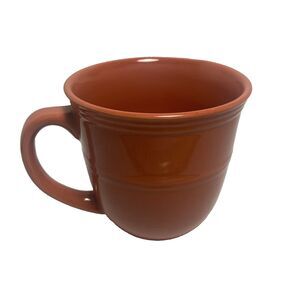 MAINSTAYS Orange Coffee Mug 14 oz Embossed Ring Ribbed